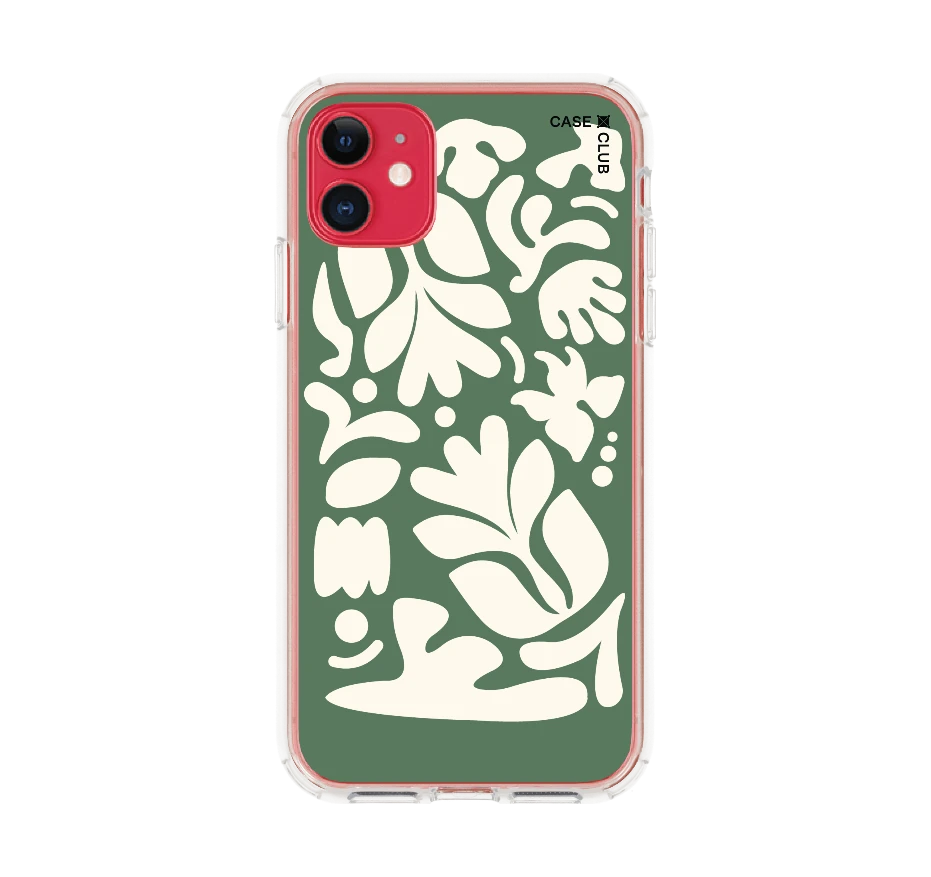 abstract green flower pattern