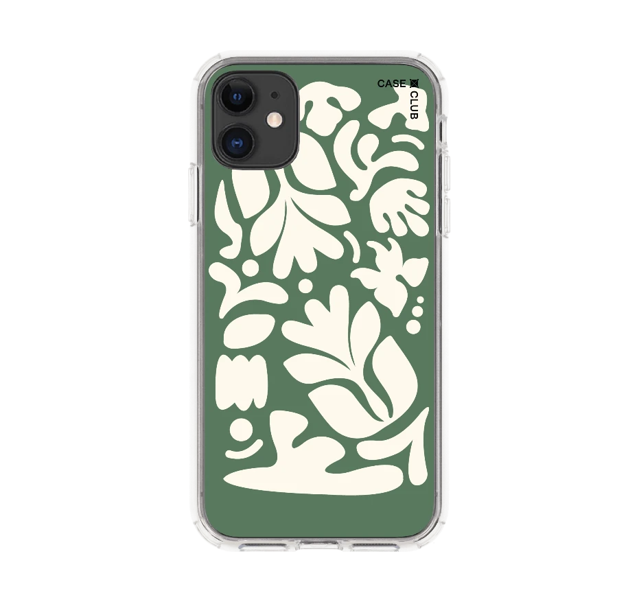 abstract green flower pattern