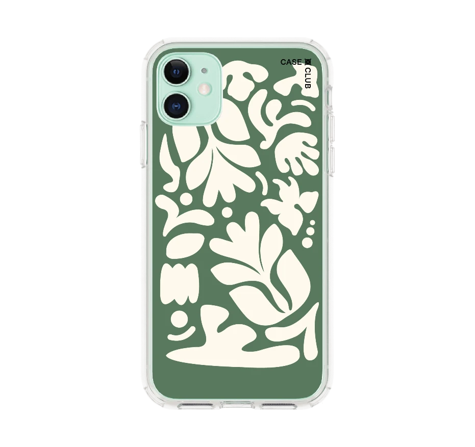 abstract green flower pattern