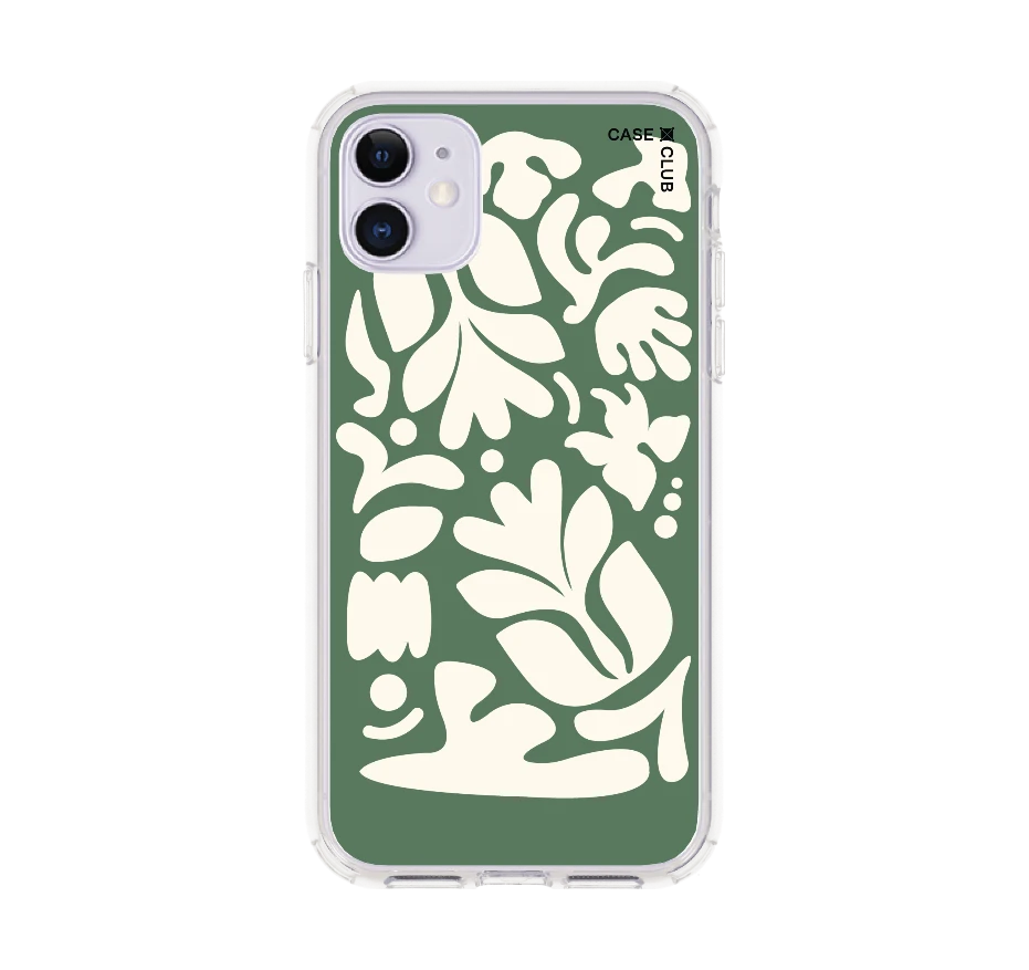 abstract green flower pattern