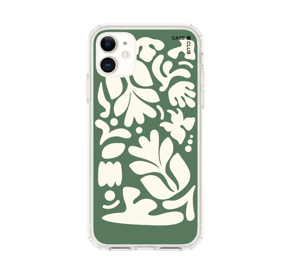 abstract green flower pattern