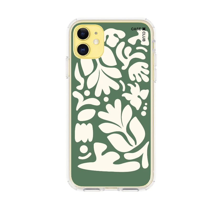 abstract green flower pattern