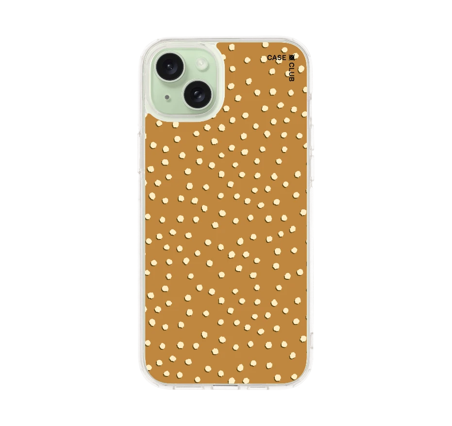 ลาย dot จุดสีขาวน้ำตาล