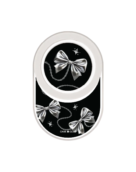 ป๊อปกริป ใส โบว์ริบบิ้นเมทัลลิก