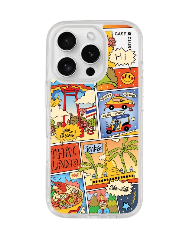 iphone 16 pro max clear case thai comic