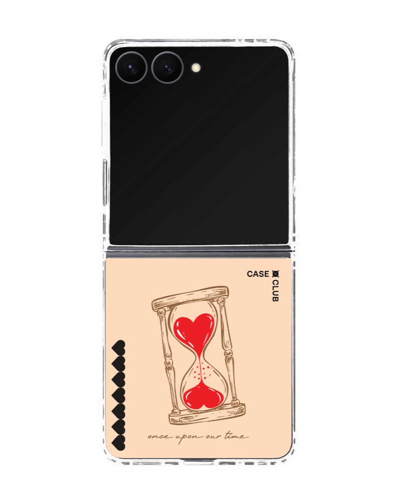 เคส Galaxy Z Flip ลายนาฬิกาทรายหัวใจ