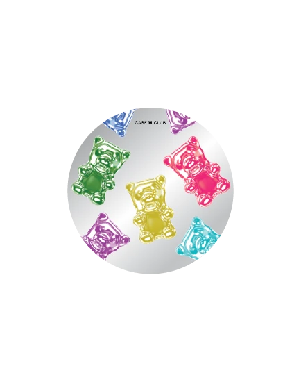 mirror popgrip colorful jelly bear
