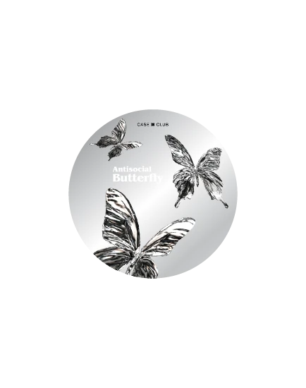 mirror popgrip metallic butterfly