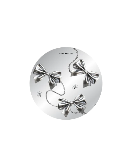 mirror popgrip metallic ribbon