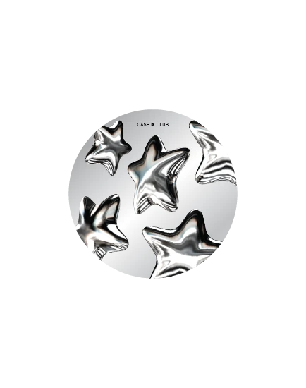 mirror popgrip metallic star
