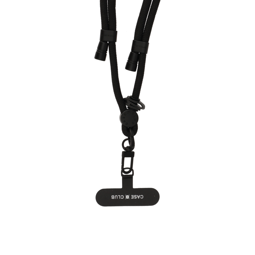 black rope crossbody strap