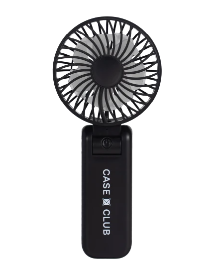 handheld folding fan black