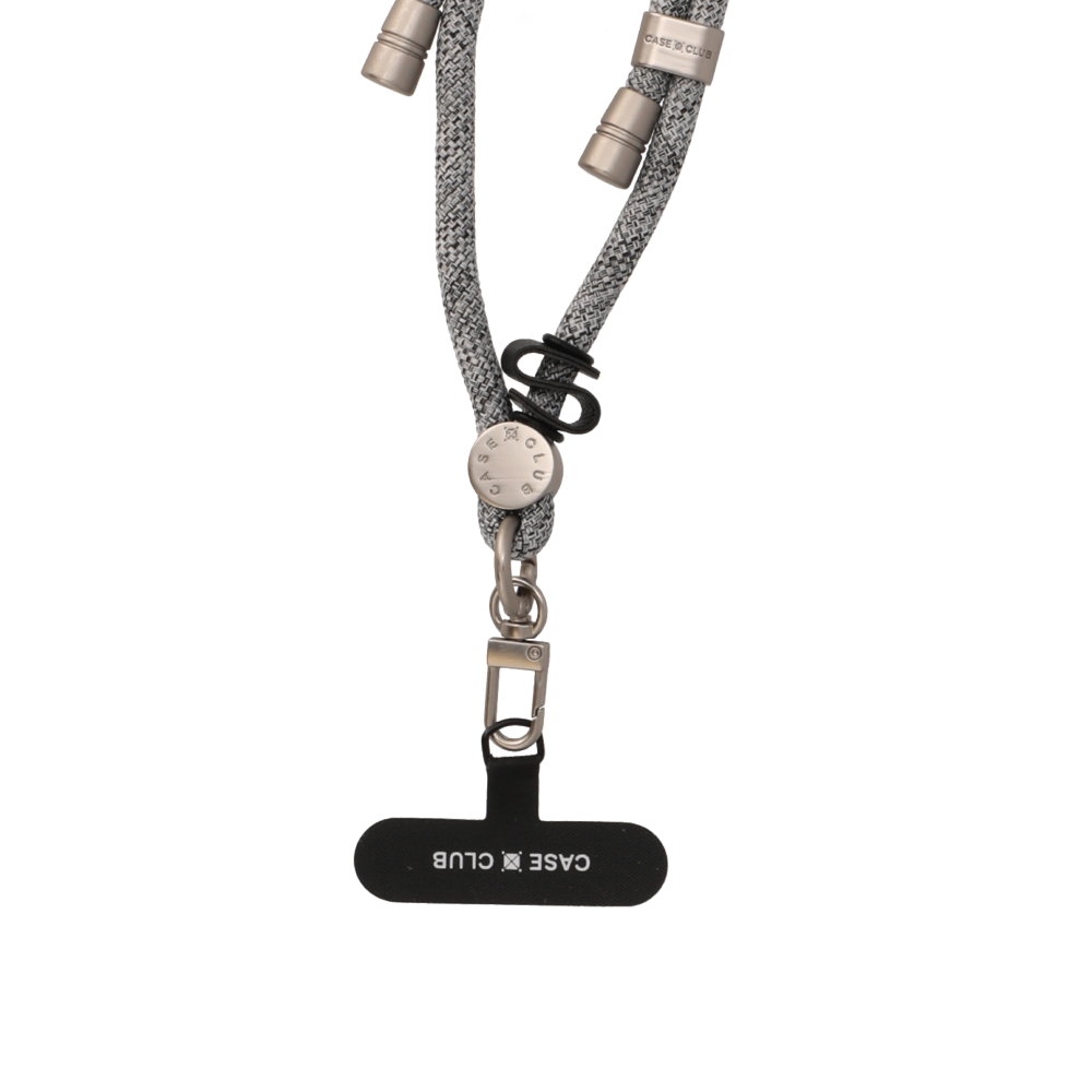 heather grey rope wrist strap