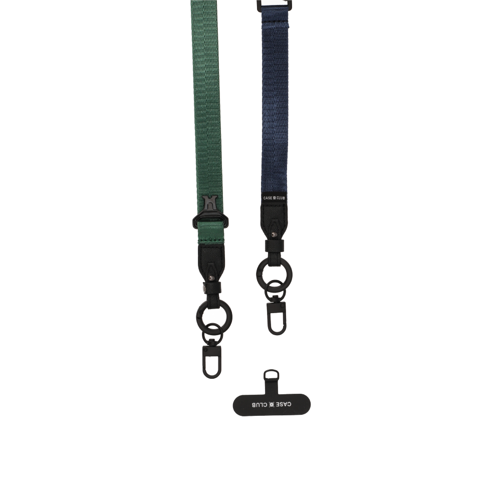 navy/green crossbody 2 in 1 lanyard