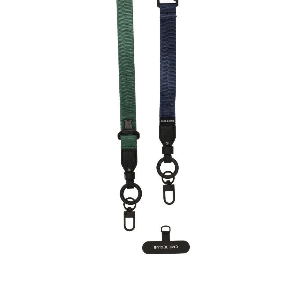 navy/green crossbody 2 in 1 lanyard