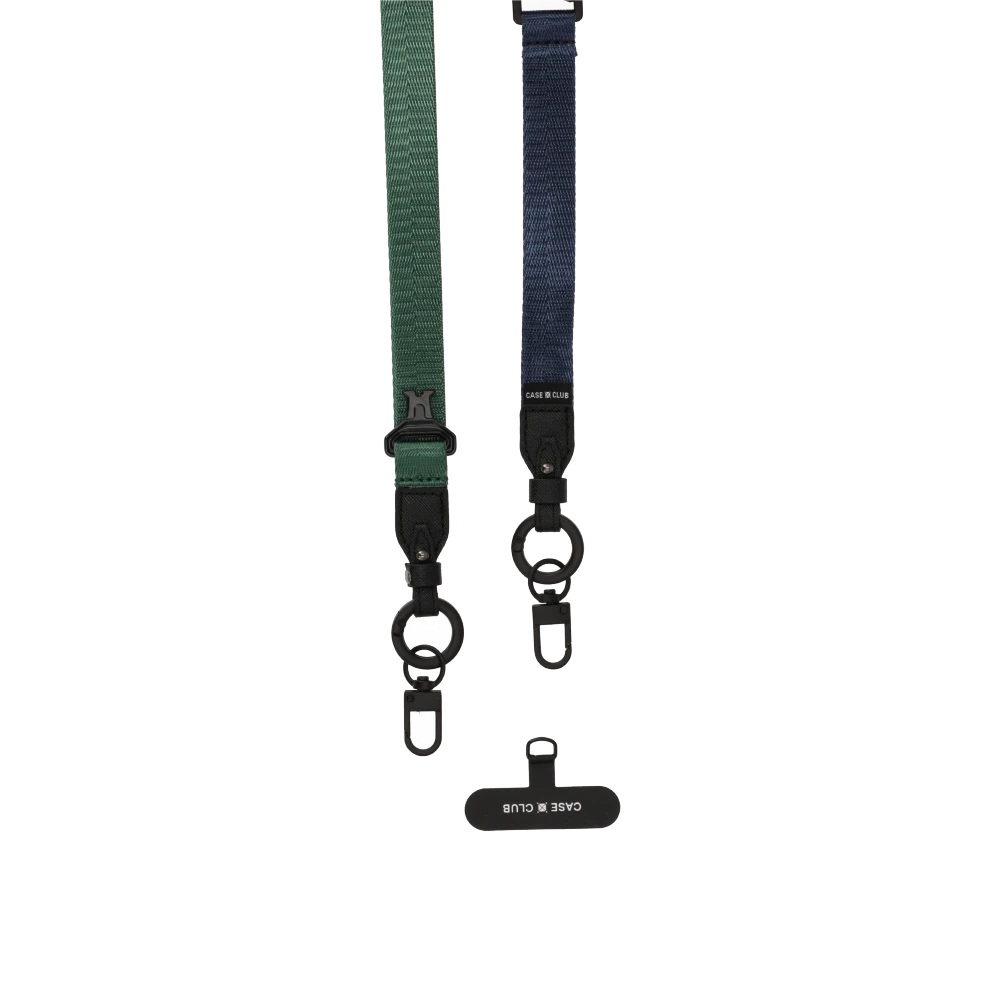 navy/green crossbody 2 in 1 lanyard