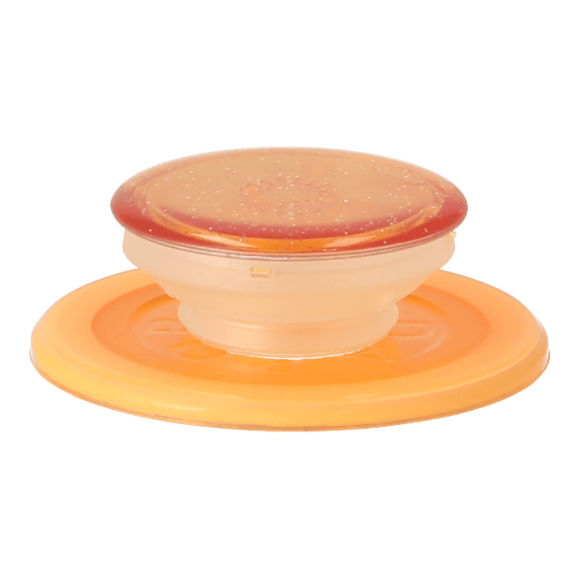 crystal orange glitter popgrip