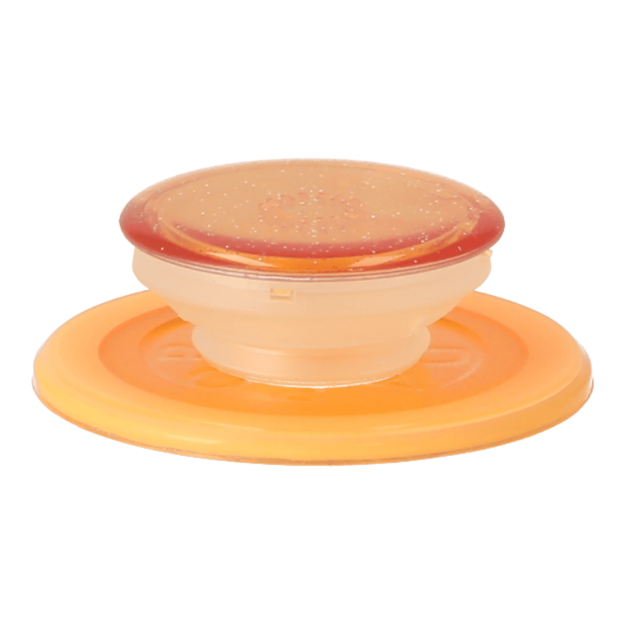 crystal orange glitter popgrip