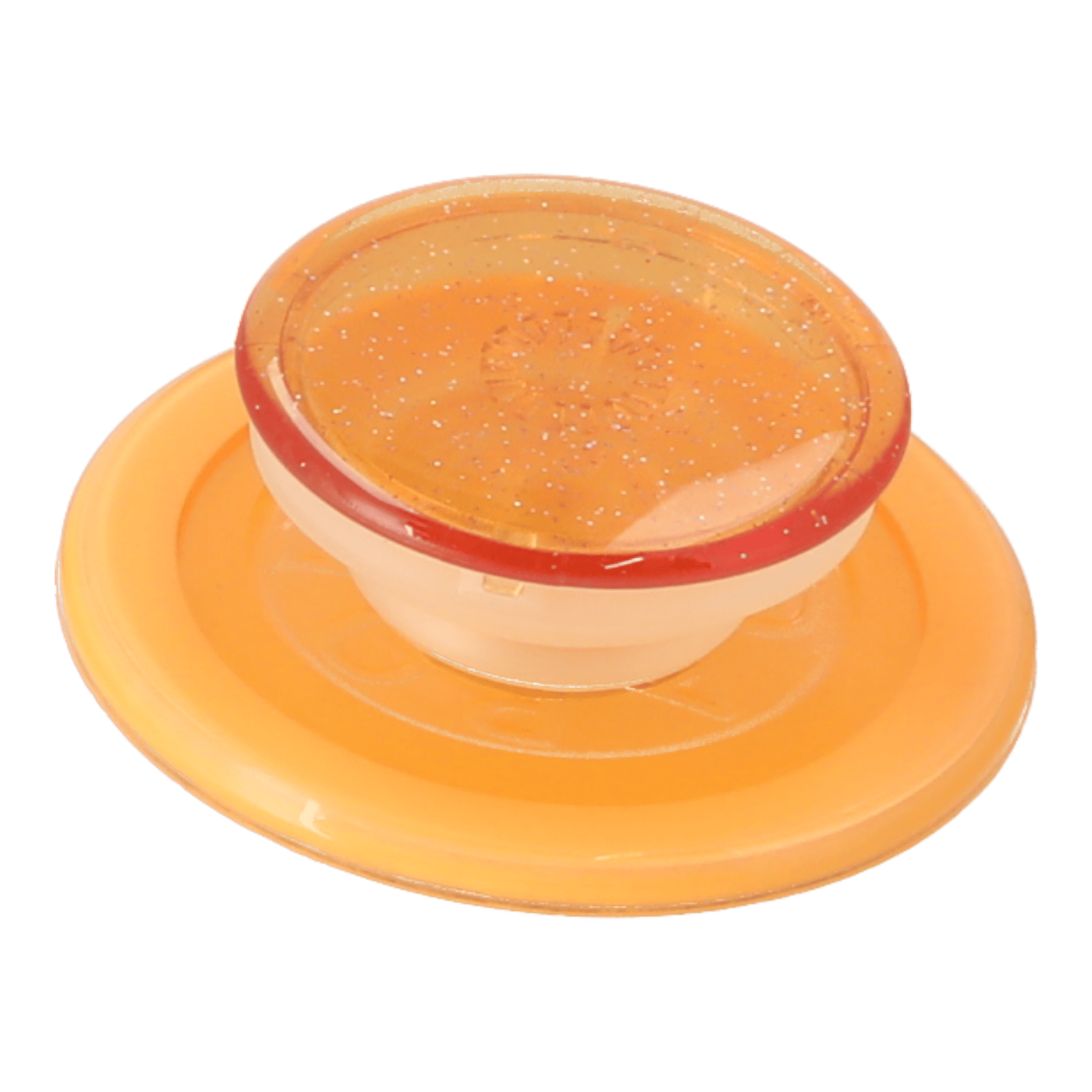 crystal orange glitter popgrip