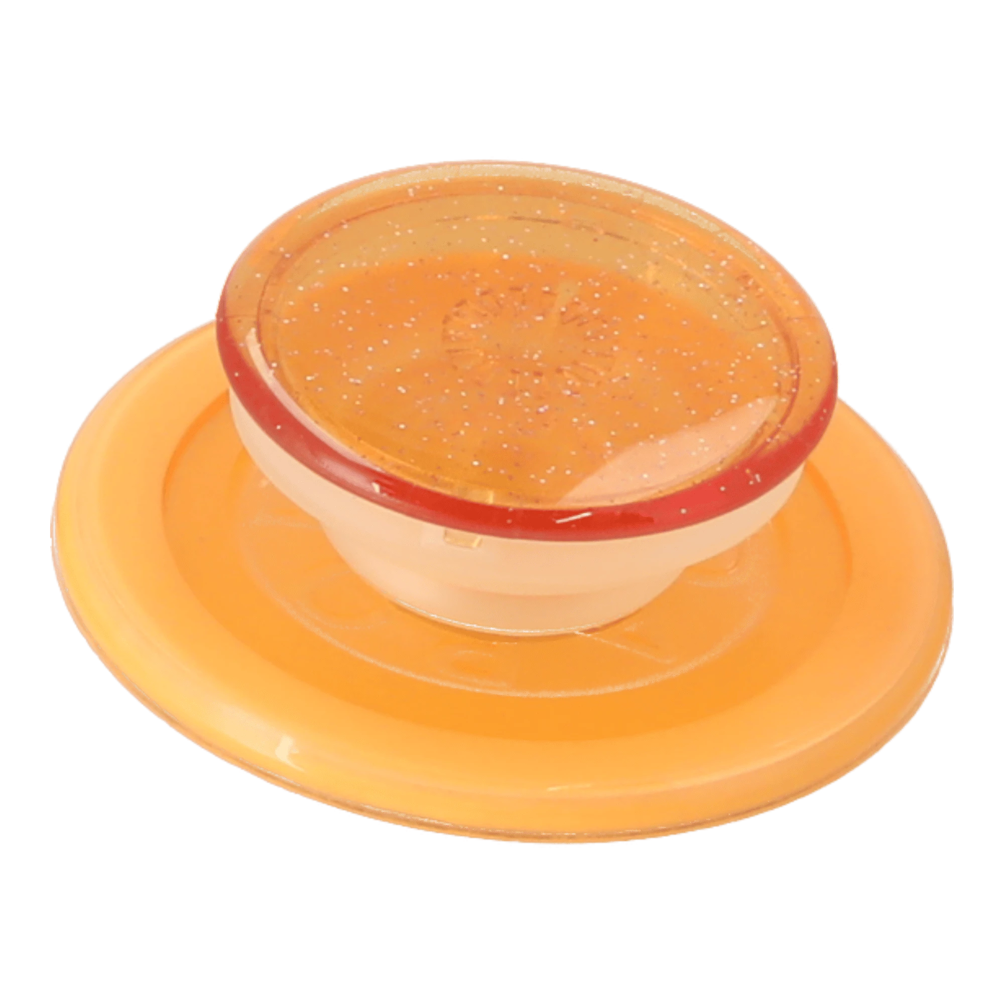crystal orange glitter popgrip