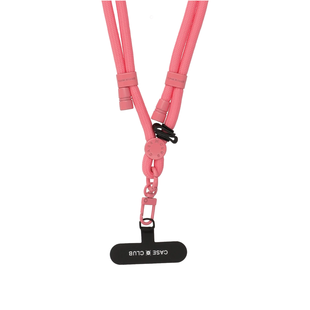 rose pink rope crossbody strap