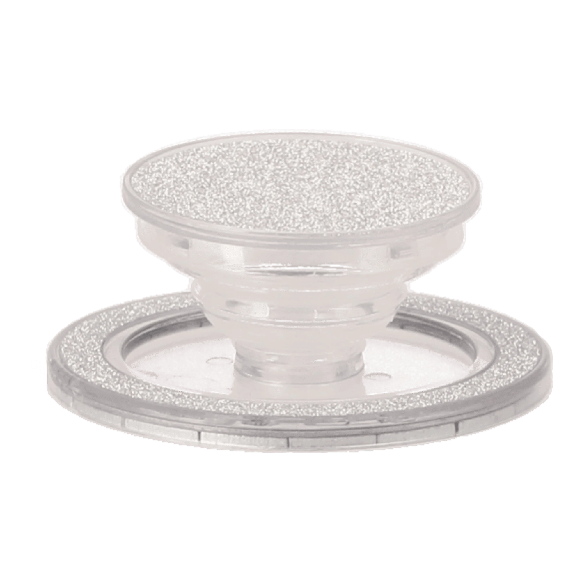 silver grey glitter popgrip