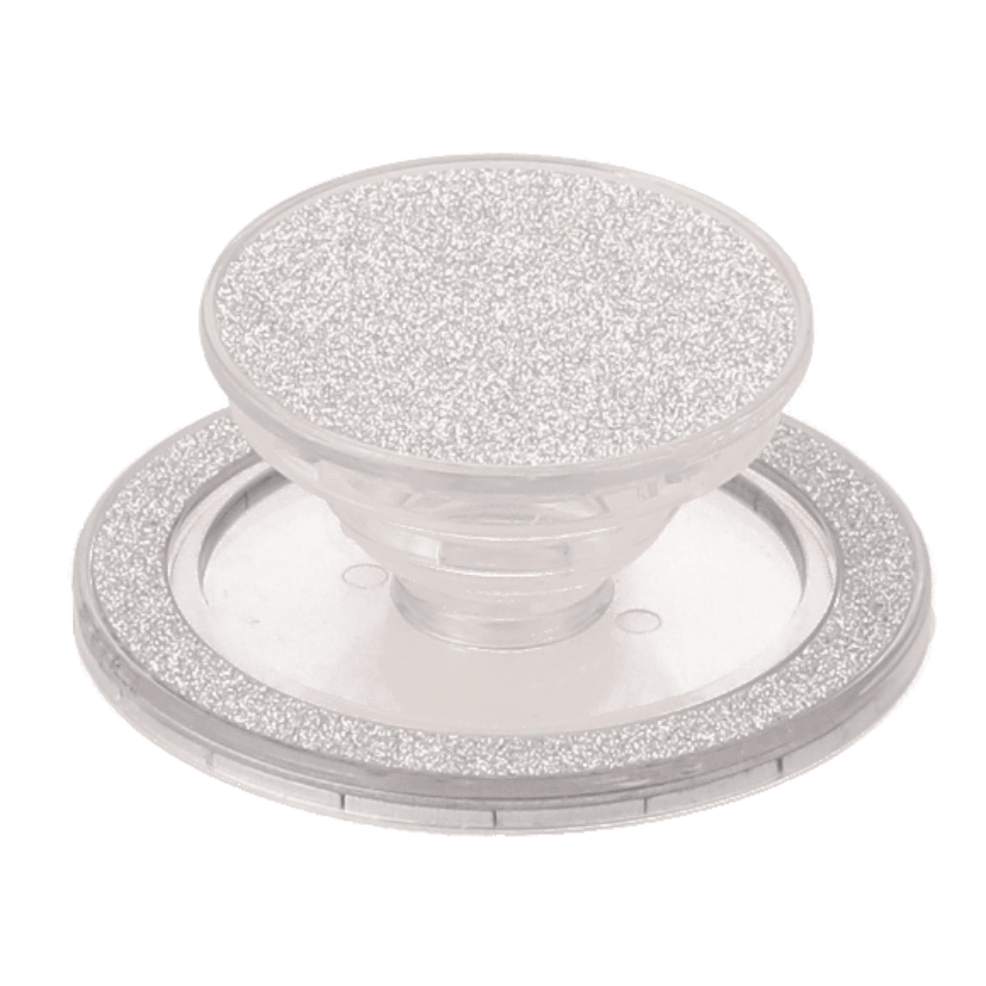 silver grey glitter popgrip