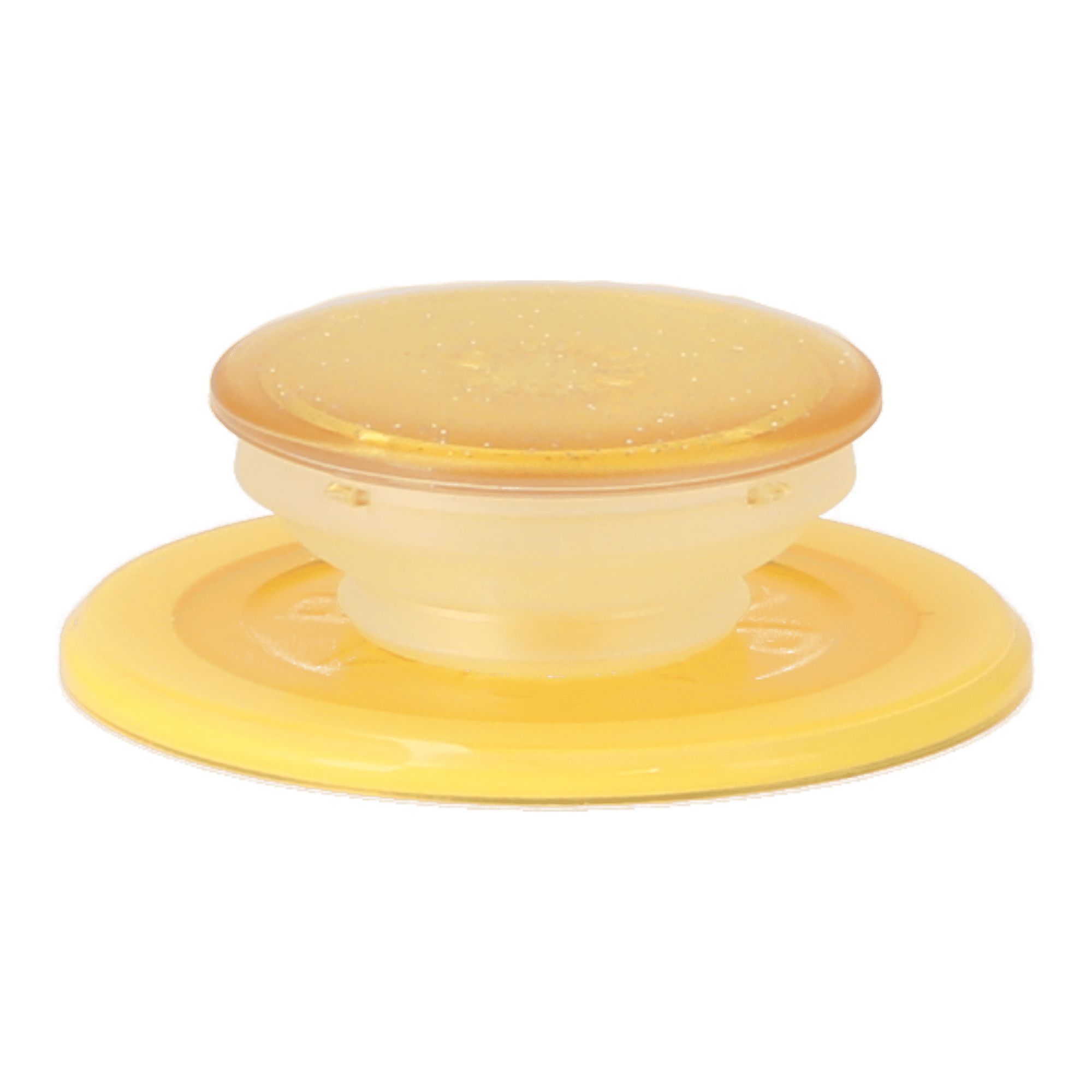 yellow crystal clear glitter popgrip