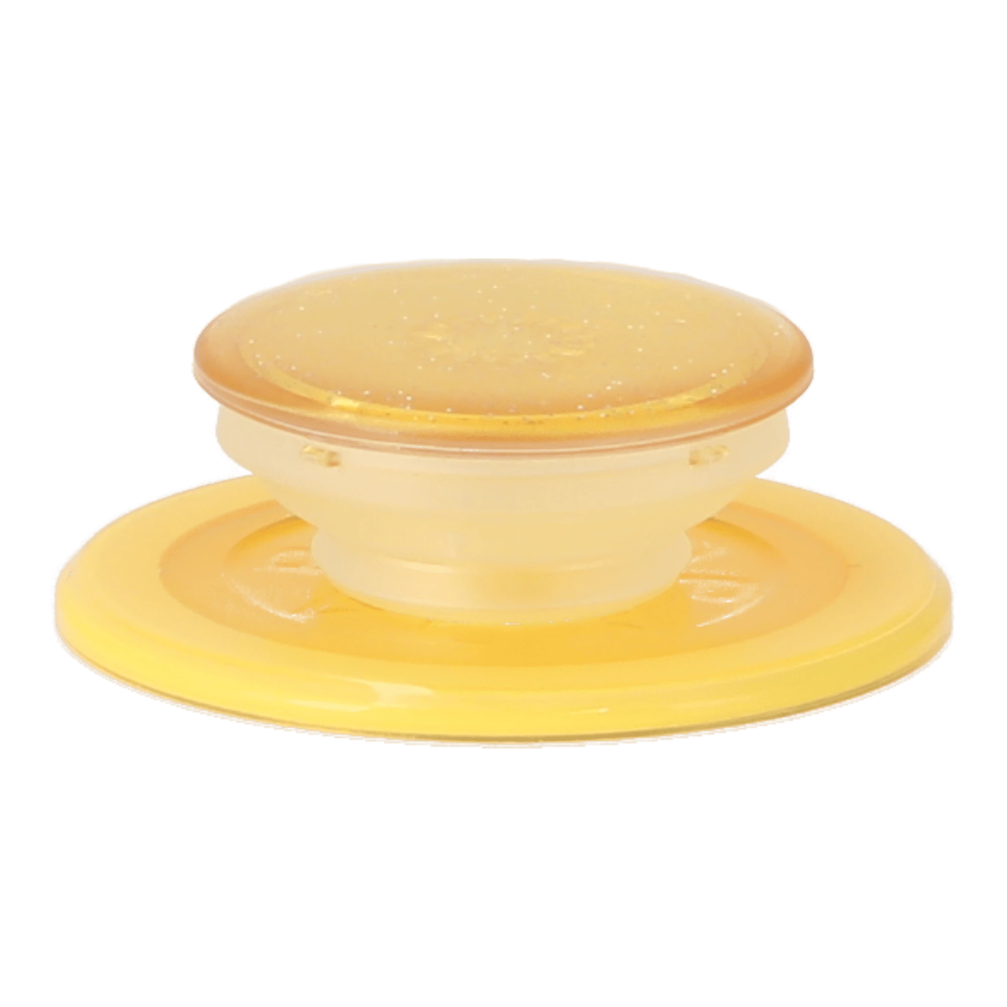 yellow crystal clear glitter popgrip