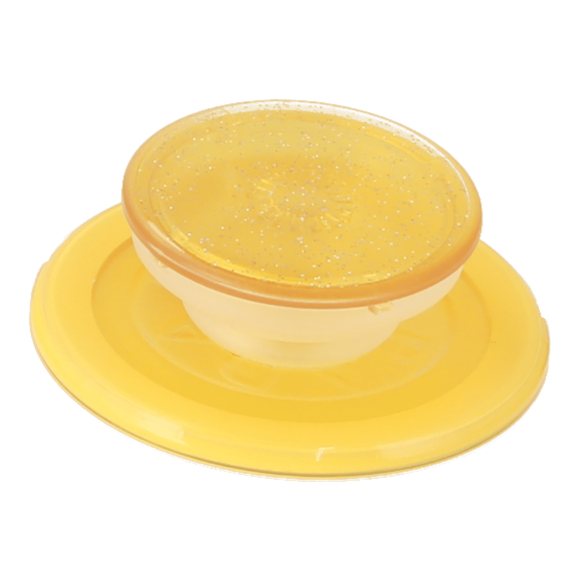 yellow crystal clear glitter popgrip