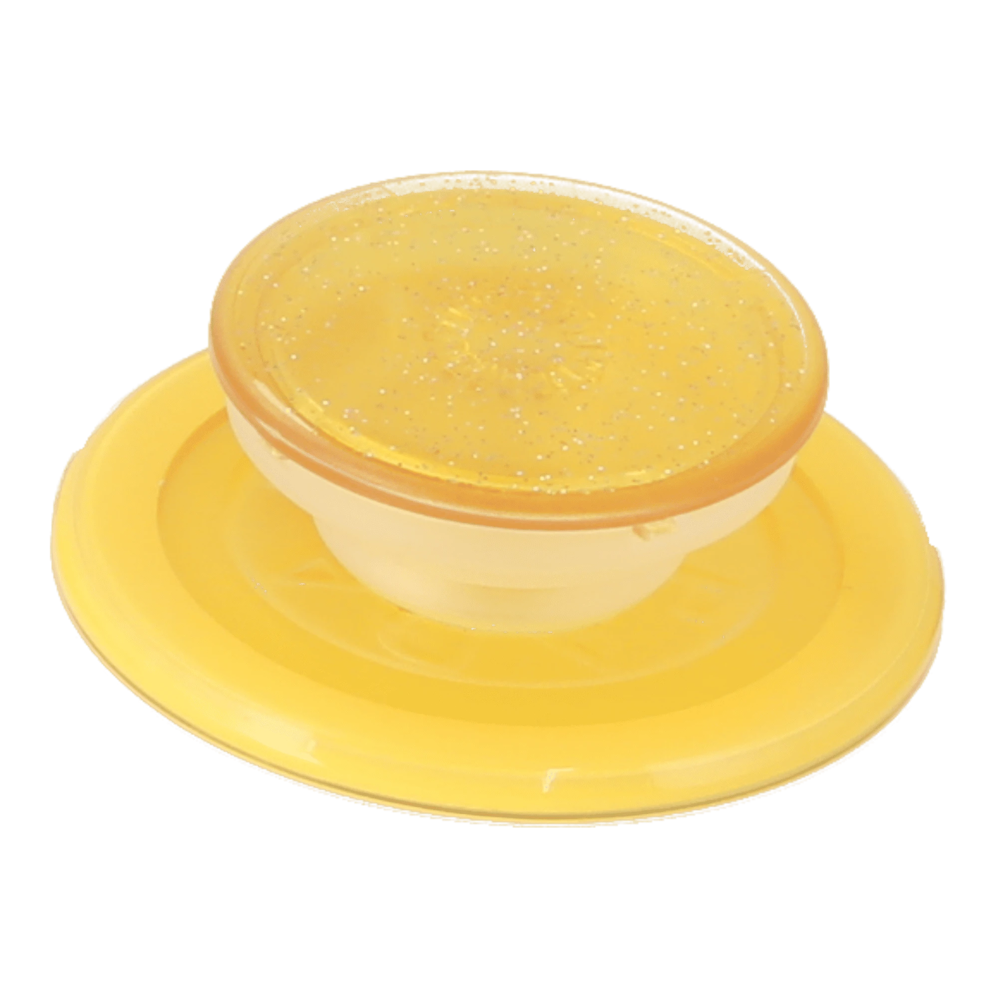 yellow crystal clear glitter popgrip